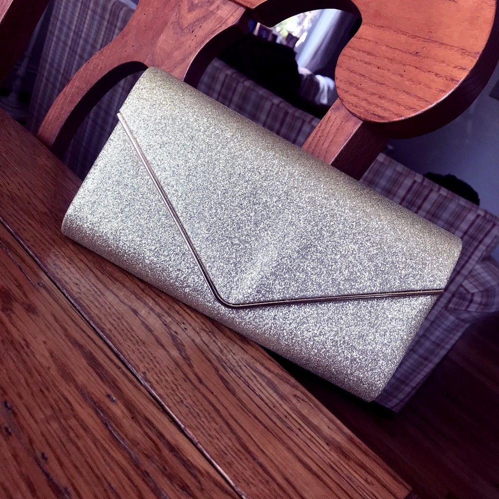Gold Glitter Clutch